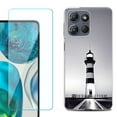 thumbnail image 1 of For Motorola Moto G 5G 2025 Phone Case Cover with Tempered Glass Screen Protector, by OneToughShield - Lighthouse, 1 of 4