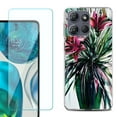 thumbnail image 1 of For Motorola Moto G 5G 2025 Phone Case Cover with Tempered Glass Screen Protector, by OneToughShield - Lily, 1 of 4