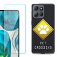thumbnail image 1 of For Motorola Moto G 5G 2025 Phone Case Cover with Tempered Glass Screen Protector, by OneToughShield - Pet Crossing, 1 of 4