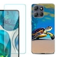 thumbnail image 1 of For Motorola Moto G 5G 2025 Phone Case Cover with Tempered Glass Screen Protector, by OneToughShield - Sea Turtle Beach, 1 of 4