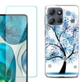 thumbnail image 1 of For Motorola Moto G 5G 2025 Phone Case Cover with Tempered Glass Screen Protector, by OneToughShield - Snowflakes Tree, 1 of 4