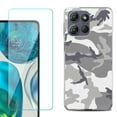 thumbnail image 1 of For Motorola Moto G 5G 2025 Phone Case Cover with Tempered Glass Screen Protector, by OneToughShield - Urban Camo, 1 of 4