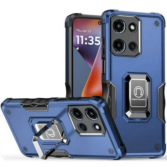 For Motorola Moto G 5G 2025 XT2513V OPTIMUM Kickstand Cover Cell Case - Blue