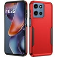 thumbnail image 1 of For Motorola Moto G 5G 2025 XT2513V Shockproof Hybrid Cell Phone Cover Case - Tough Red, 1 of 5