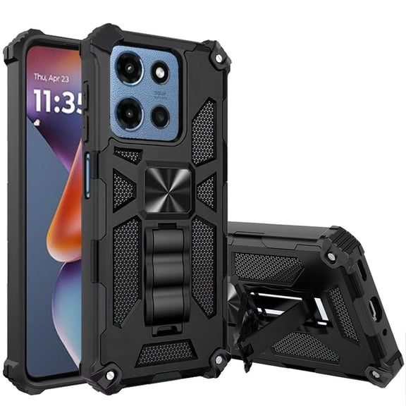For Motorola Moto G 5G 2026 XT2613V Machine Kickstand Phone Case - TCT Black
