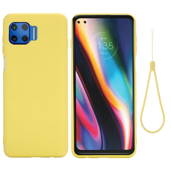 For Motorola Moto G 5G Plus Solid Color Liquid Silicone Dropproof Full Coverage Protective Case