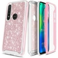 thumbnail image 1 of For Motorola Moto G Fast Case, with Built-in Screen Protector, Nagebee Full-Body Protective Rugged Bumper Cover, Shockproof Durable Case (Pink Glitter), 1 of 5