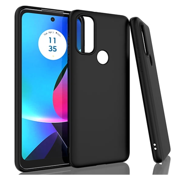 For Motorola Moto G Go XT2163-7 TPU Flexible Skin Cover Cellphone Case - Black