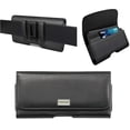 thumbnail image 1 of For Motorola Moto G Play 2024 XT2413V Belt Clip Credit Card 7.0 Black Pouch Case Phone Cover + Tempered Glass - (Large), 1 of 8