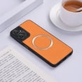 thumbnail image 1 of For Motorola Moto G Play 4G 2024 Matte Case [Compatible with Magsafe] Soft TPU Bumper + PU Leather Cloth Textured Back Ultra-Thin Business Shockproof Soft Drop Protective Case,Orange, 1 of 8