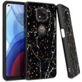thumbnail image 1 of For Motorola Moto G Power 2021 Chrome Flake Marble Black, 1 of 1