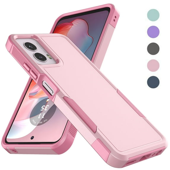 For Motorola Moto G Power 5G 2024 Case ,2 in 1 Phone Case for Moto G Power 5G 2024 6.7" ,Takfox Shockproof Protection Heavy Duty Armor Hard Plastic & Rubber Rugged Full Body Bumper Cover -Pink