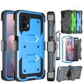 thumbnail image 1 of For Motorola Moto G Power 5G 2024 Case, Takfox Heavy Duty Rugged Defender Full Body Protection Phone Case Cover with Swivel Belt Clip Holster & Built in Screen Protector - Blue, 1 of 9