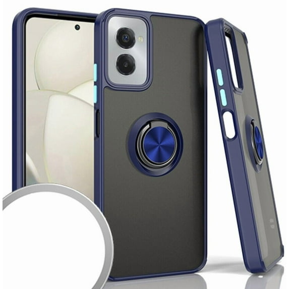 For Motorola Moto G Power 5G 2024 XT2415V O-Ring Kickstand Cover Cell Case - Blue
