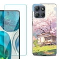 thumbnail image 1 of For Motorola Moto G Power 5G 2025 Phone Case Cover with Tempered Glass Screen Protector, by OneToughShield - Aura Spring, 1 of 4