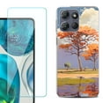 thumbnail image 1 of For Motorola Moto G Power 5G 2025 Phone Case Cover with Tempered Glass Screen Protector, by OneToughShield - Autumn Tree, 1 of 4