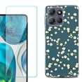 thumbnail image 1 of For Motorola Moto G Power 5G 2025 Phone Case Cover with Tempered Glass Screen Protector, by OneToughShield - Blossom Green, 1 of 4