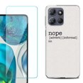 thumbnail image 1 of For Motorola Moto G Power 5G 2025 Phone Case Cover with Tempered Glass Screen Protector, by OneToughShield - Dictionary/Nope, 1 of 4