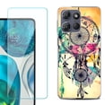 thumbnail image 1 of For Motorola Moto G Power 5G 2025 Phone Case Cover with Tempered Glass Screen Protector, by OneToughShield - Dream Catcher Color, 1 of 4