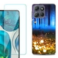 thumbnail image 1 of For Motorola Moto G Power 5G 2025 Phone Case Cover with Tempered Glass Screen Protector, by OneToughShield - Fireflies, 1 of 4