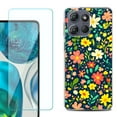 thumbnail image 1 of For Motorola Moto G Power 5G 2025 Phone Case Cover with Tempered Glass Screen Protector, by OneToughShield - Flower Symphony, 1 of 4