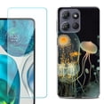 thumbnail image 1 of For Motorola Moto G Power 5G 2025 Phone Case Cover with Tempered Glass Screen Protector, by OneToughShield - Jellyfish, 1 of 4