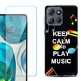 thumbnail image 1 of For Motorola Moto G Power 5G 2025 Phone Case Cover with Tempered Glass Screen Protector, by OneToughShield - Keep Calm Music, 1 of 4