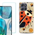 thumbnail image 1 of For Motorola Moto G Power 5G 2025 Phone Case Cover with Tempered Glass Screen Protector, by OneToughShield - Lady Bettle, 1 of 4