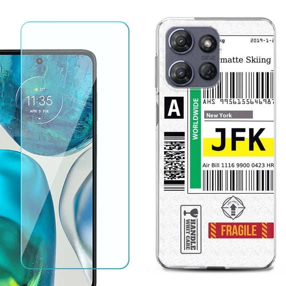 For Motorola Moto G Power 5G 2025 Phone Case Cover with Tempered Glass Screen Protector, by OneToughShield - Mail / New York