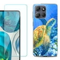thumbnail image 1 of For Motorola Moto G Power 5G 2025 Phone Case Cover with Tempered Glass Screen Protector, by OneToughShield - Sea Turtle, 1 of 4