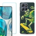 thumbnail image 1 of For Motorola Moto G Power 5G 2025 Phone Case Cover with Tempered Glass Screen Protector, by OneToughShield - Skeleton Skater, 1 of 4