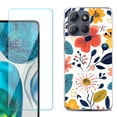 thumbnail image 1 of For Motorola Moto G Power 5G 2025 Phone Case Cover with Tempered Glass Screen Protector, by OneToughShield - Summer Season, 1 of 4