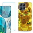thumbnail image 1 of For Motorola Moto G Power 5G 2025 Phone Case Cover with Tempered Glass Screen Protector, by OneToughShield - Sunflower, 1 of 4