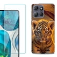 thumbnail image 1 of For Motorola Moto G Power 5G 2025 Phone Case Cover with Tempered Glass Screen Protector, by OneToughShield - Tiger Cub, 1 of 4