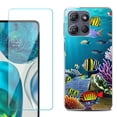 thumbnail image 1 of For Motorola Moto G Power 5G 2025 Phone Case Cover with Tempered Glass Screen Protector, by OneToughShield - Underwater, 1 of 4