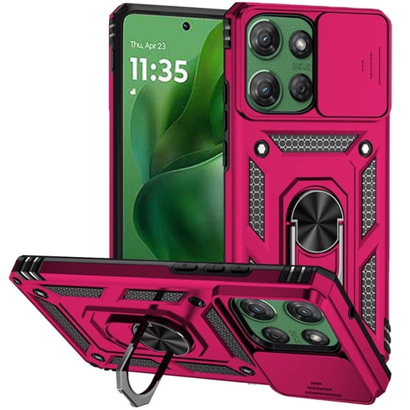For Motorola Moto G Power 5G 2026 XT2617 Camera Push Kickstand Phone Case - Pink