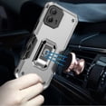 thumbnail image 1 of For Motorola Moto G Power 5g 2024 OPTIMUM Magnetic Ring Stand Hybrid Case Cover - Silver, 1 of 3