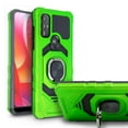thumbnail image 1 of For Motorola Moto G Pure / Moto G Power 2022 Case Shockproof Ring Stand Cover With Free Tempered Glass Screen Protector - Green, 1 of 5
