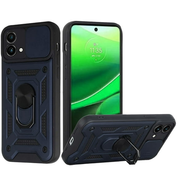 For Motorola Moto G STYLUS 5G 2023 Camera Push Kickstand Cover Phone Case - Blue