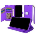 thumbnail image 1 of For Motorola Moto G STYLUS 5G 2023 Wallet Cover Phone Case + Tempered Glass - Purple, 1 of 6