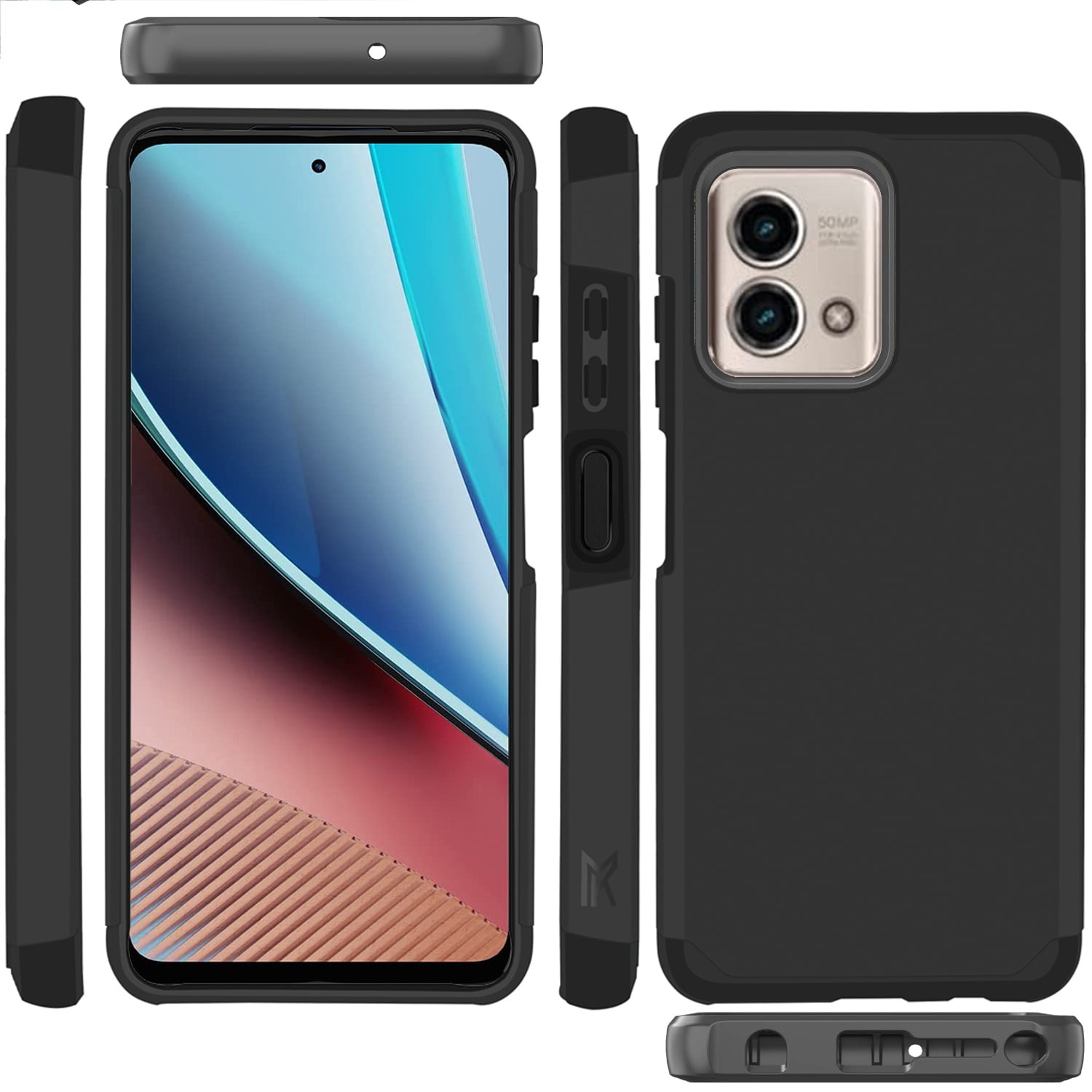 Motorola Moto G Stylus 4G 2023 Black Slim Shock Absorption Hybrid Case