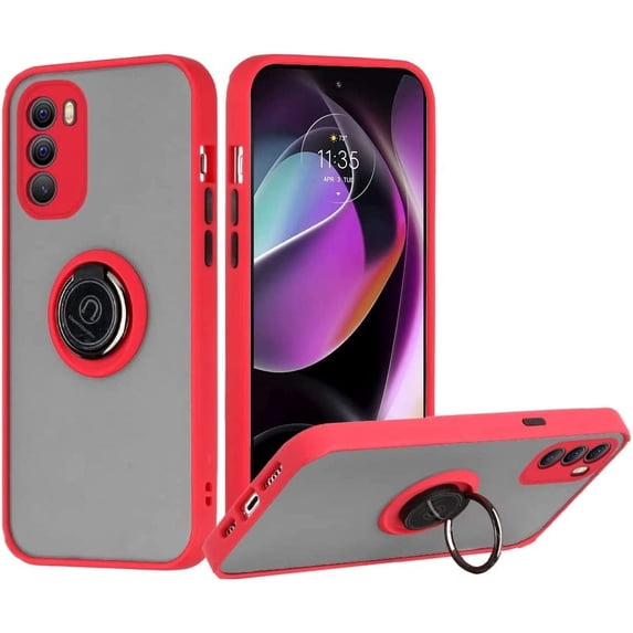 For Motorola Moto G Stylus 4g (2022) XT2211DL Dual Hybrid O Style Kickstand Cover Cell Phone Case - OST Red