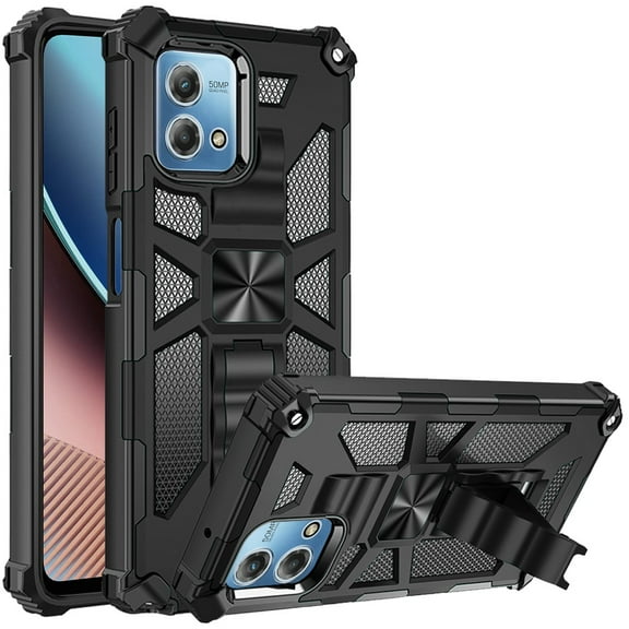 For Motorola Moto G Stylus 5G 2023 Heavy Duty Stand Hybrid Shockproof Rugged Protective with Built-in Kickstand Cover ,Xpm Phone Case [ Black ]