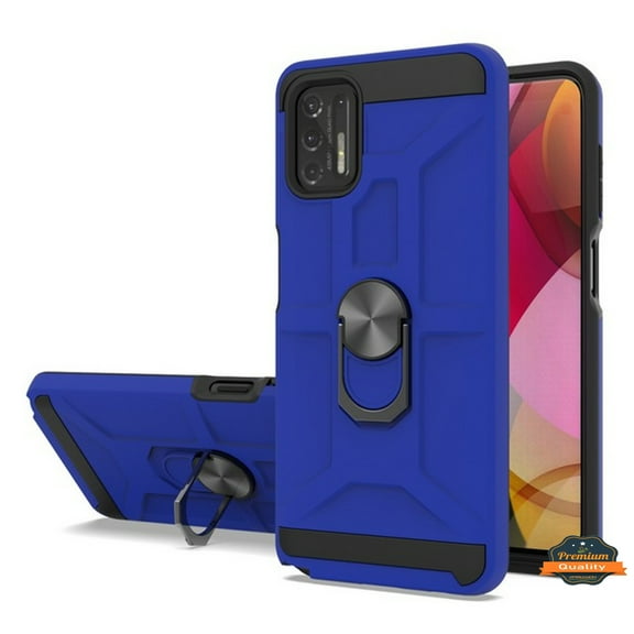 For Motorola Moto G Stylus 5G 2023 Hybrid Ring Stand [360° Rotatable Ring Holder Magnetic Kickstand] Shockproof Phone Case Cover by Xpression - Blue