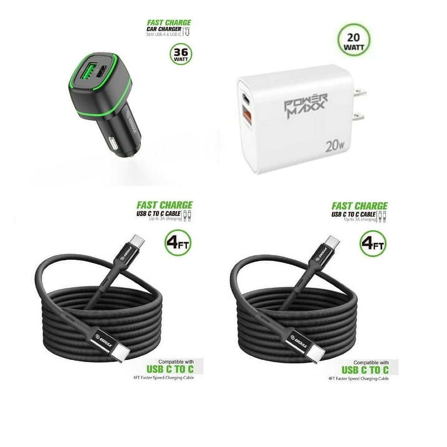 For Motorola Moto G Stylus 5G 2024 36W Car Charger Plus 20W Wall