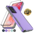 thumbnail image 1 of For Motorola Moto G Stylus 5G 2024 Case with Glass Screen Protector, Tekcoo Heavy Duty Rugged Shockproof Full Body Protective 2-IN-1 Phone Case Cover for Moto G Stylus 5G 2024, Purple, 1 of 10