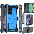 thumbnail image 1 of For Motorola Moto G Stylus 5G 2024 Case, Takfox Heavy Duty Rugged Defender Full Body Protection Phone Case Cover with Swivel Belt Clip Holster & Built in Screen Protector - Blue, 1 of 8