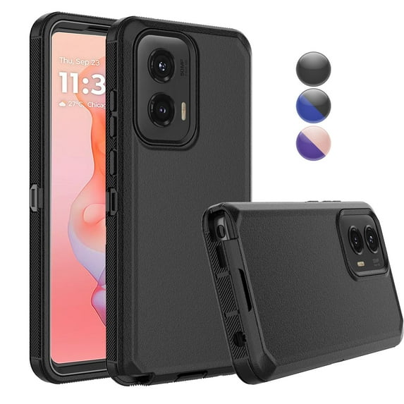 For Motorola Moto G Stylus 5G 2024 Cases, Sturdy Phone Case for Moto G Stylus 5G 2024 6.7",Full-Body Shockproof Heavy Duty Armor Hard Plastic & Shock Absorption Rubber Rugged Bumper 3-in-1 Case Cover