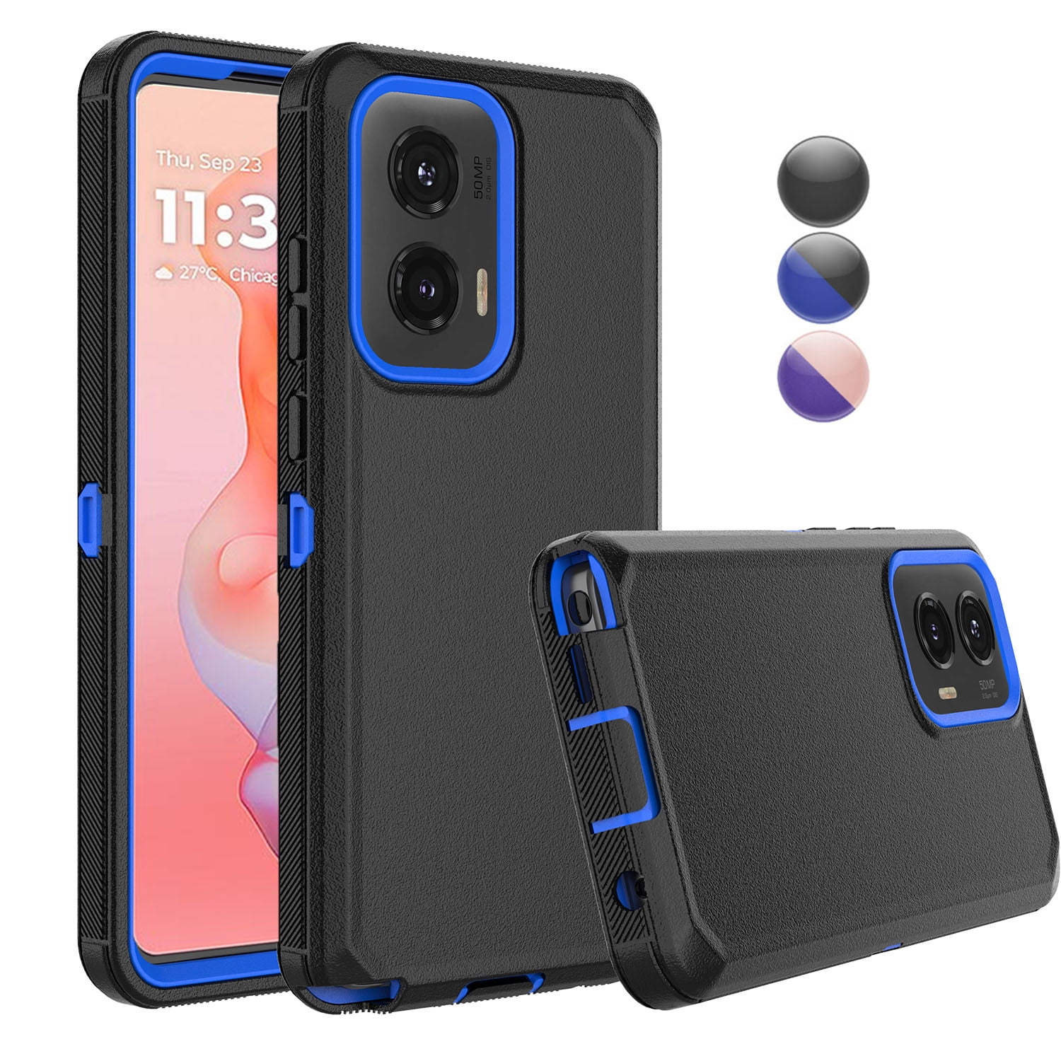 Custodia Posteriore In Fibra Di Carbonio Per Motorola Moto G Stylus 5G (2024) - Antiurto, Opaca