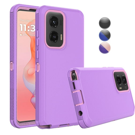 For Motorola Moto G Stylus 5G 2024 Cases, Sturdy Phone Case for Moto G Stylus 5G 2024 6.7",Full-Body Shockproof Heavy Duty Armor Hard Plastic & Shock Absorption Rubber Rugged Bumper 3-in-1 Case Cover